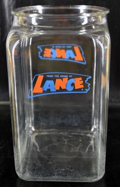 Lance Advertising Glass Counter Cookie Cracker Jar (1 of 3)