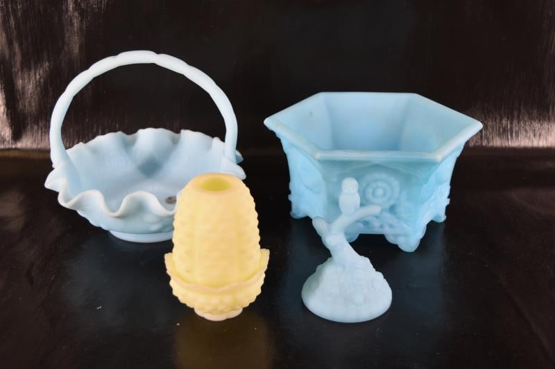 Four Fenton Custard Glass Table Articles (1 of 8)