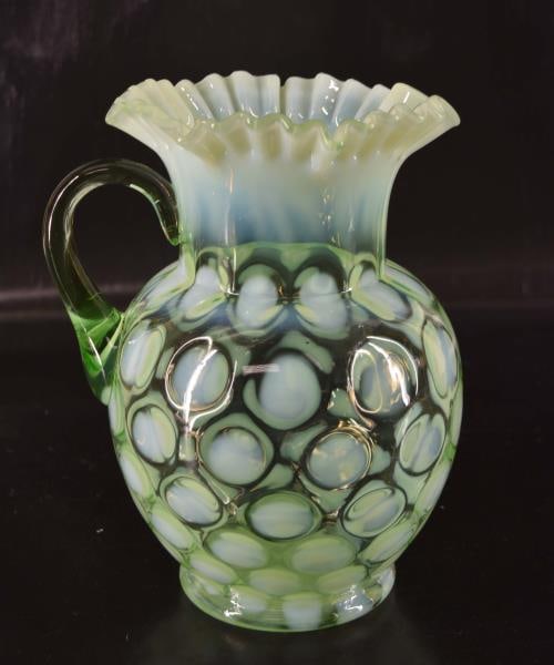 Fenton Vaseline Opalescent Water Pitcher (1 of 5)