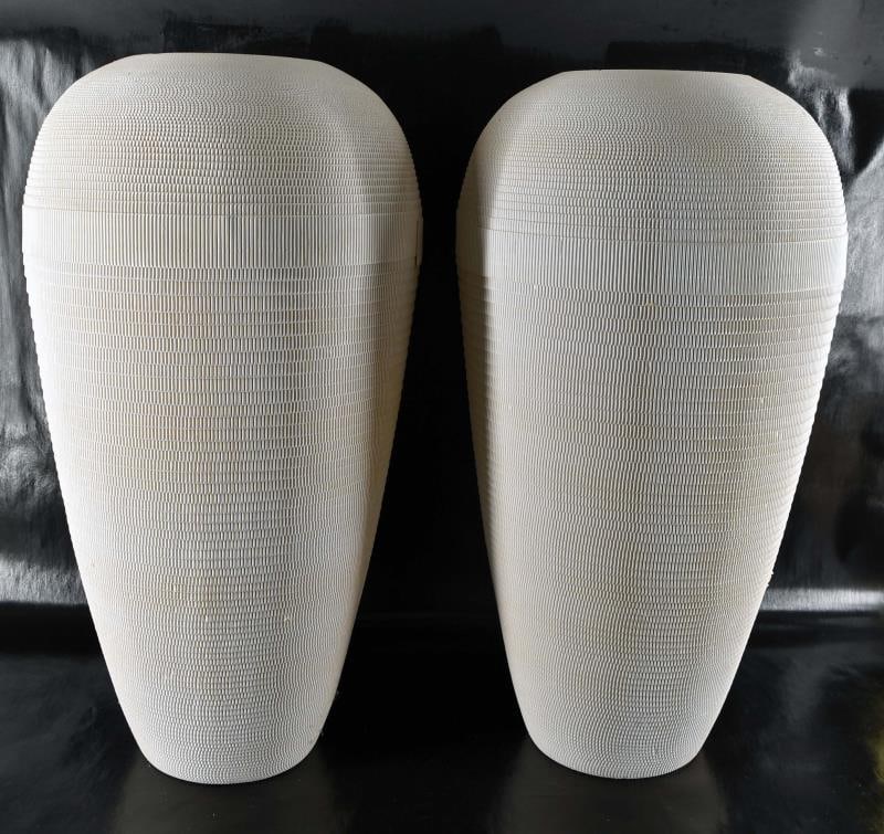 Pair Of Flute Of Chicago Floor Vases (1 of 11)