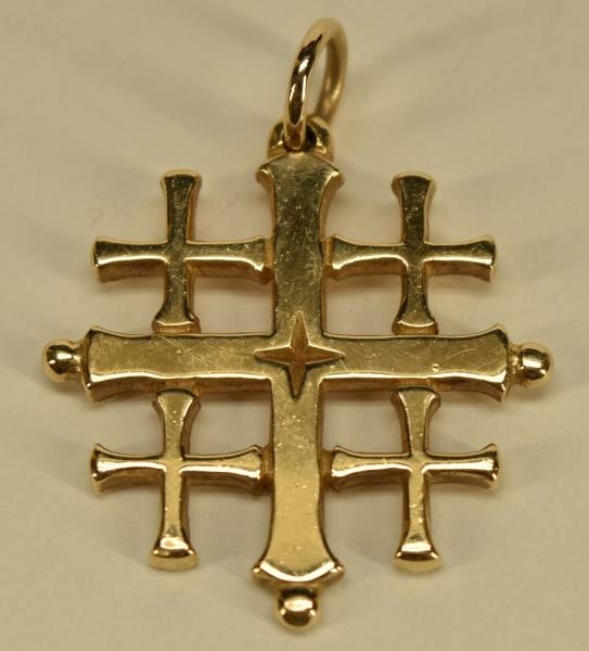 14k Yellow Gold James Avery Jerusalem Cross (1 of 4)