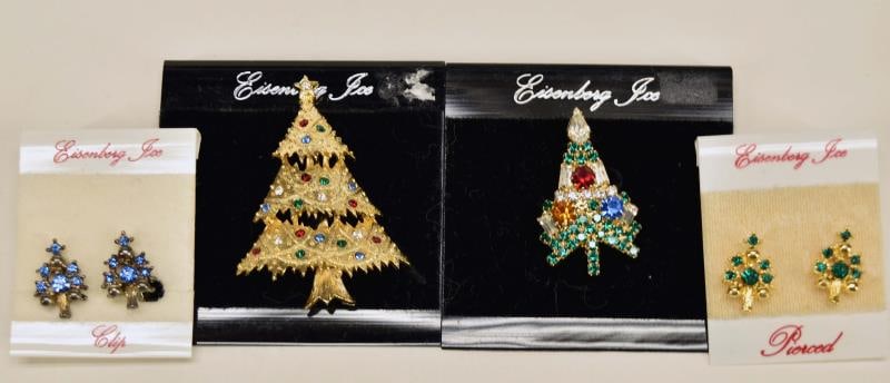 Eisenberg Ice Christmas Pins And Earrings (1 of 4)