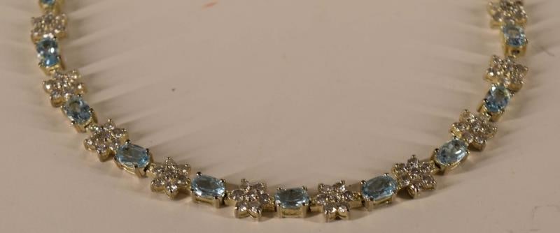 Sterling Silver & Blue Topaz Bracelet (1 of 6)