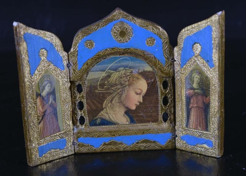 Vintage Florentine Miniature Triptych (1 of 4)