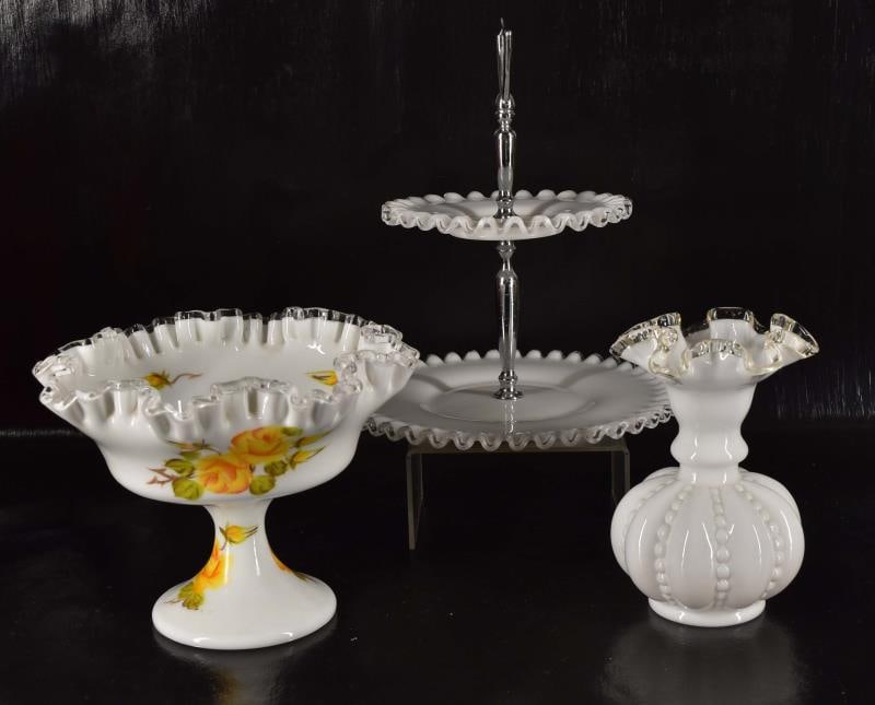 Three Fenton Silvercrest Table Articles (1 of 9)