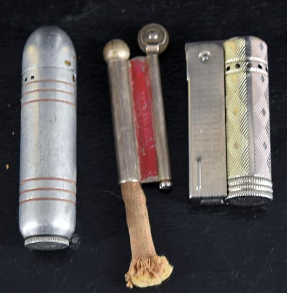 Three Vintage Cigarette Lighters: Consisting Of A Dunhill, Flambeau By Baron And Imco Tripleplex Junior. Unknown If Working, The Dunhill Does Spark With The Flint, Not Sure How The Others Work.