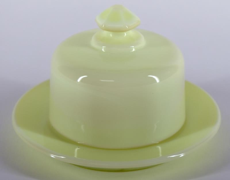 Mosser Uranium Glass Custard Cheese Dish (1 of 4)