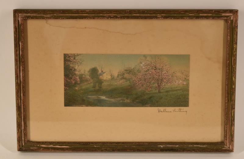 Wallace Nutting Signed Cherry Tree Landscape (1 of 4)