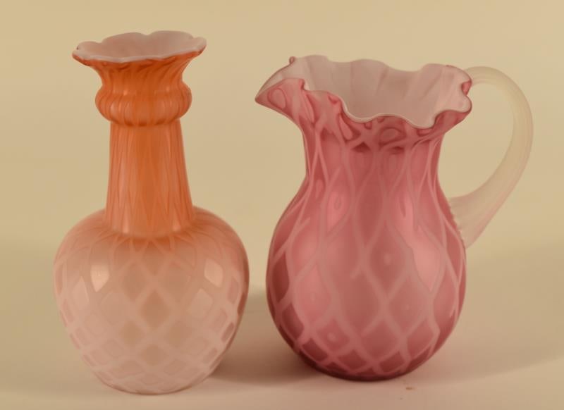 Pair Of Quilted Pattern Glass (1 of 6)