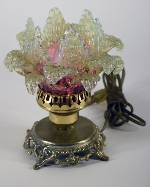 Cranberry Vaseline Uranium Glass Shade (1 of 7)