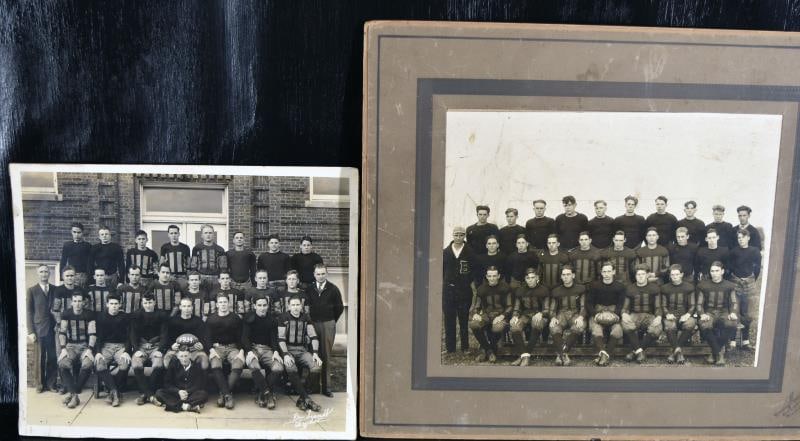 1927 Decatur Illinois Milliken University Football: Featuring A Photo Of The 1927 Milliken University Football Team, Big Blue. Together With The 1934 Milliken University Football Team. Both Photos Were Taken By Rembrandt Studios In Decatur. The Photos 