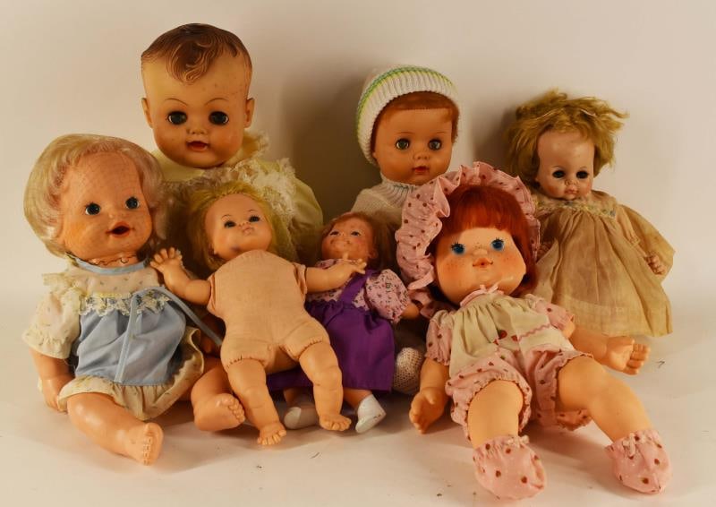 Group Of Vintage Plastic And Rubber Dolls (1 of 3)