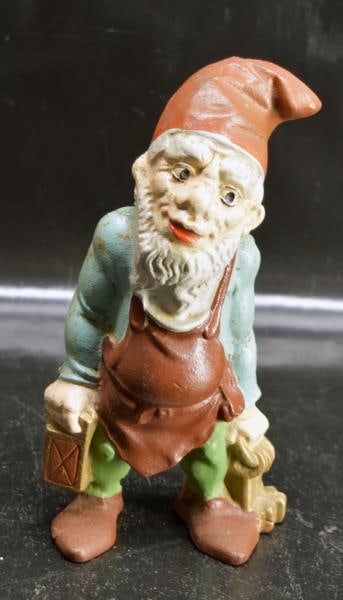 Cast Iron Dwarf Still Bank (1 of 2)