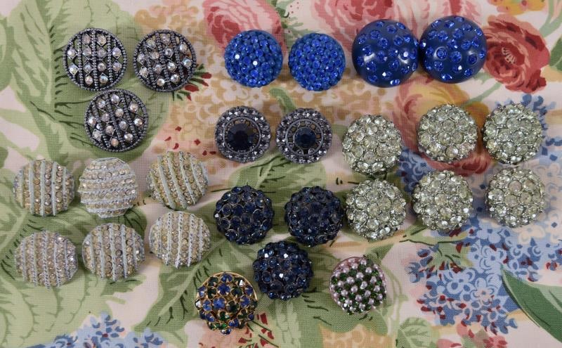 Group Of Colored Rhinestone & Paste Buttons (1 of 5)