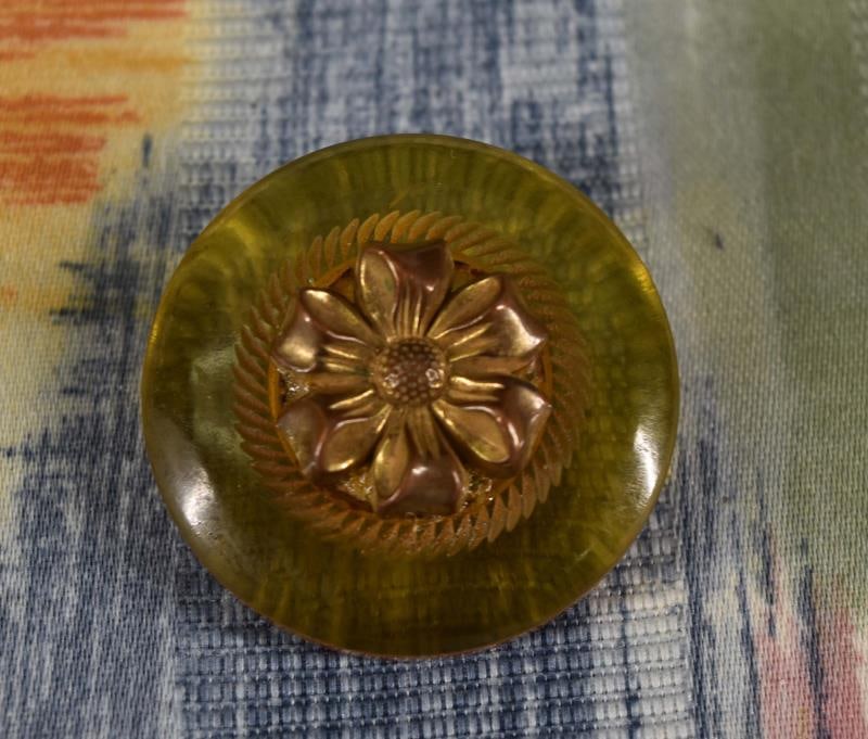 Juice Bakelite Button With Brass Escutcheon Center (1 of 3)