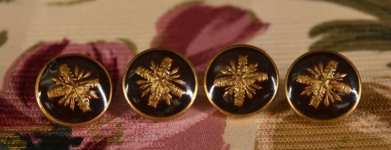 Four Enamel And Brass Buttons (1 of 3)