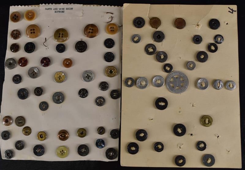 Two Cards Of Pant & Work Shirt Buttons (1 of 17)