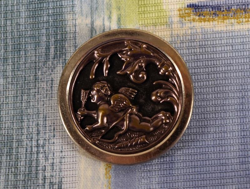 Cupid Brass Picture Button (1 of 2)