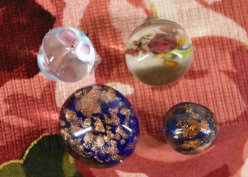 Four Cobalt Shank Paperweight Buttons (1 of 2)