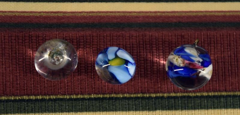 Three Clear Shank Paperweight Buttons (1 of 2)
