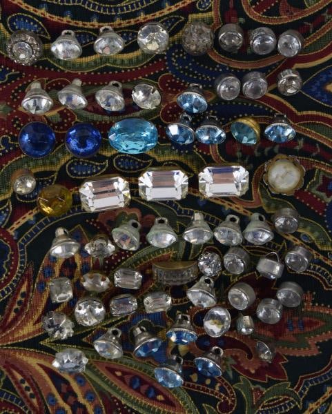 Group Of Clear & Colored Paste Rhinestone Buttons (1 of 5)