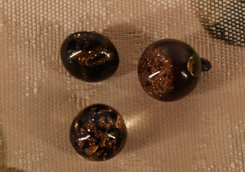 Three Black Shank Paperweight Buttons (1 of 3)