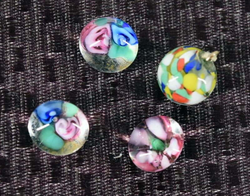 Four Clear Shank Paperweight Buttons (1 of 3)