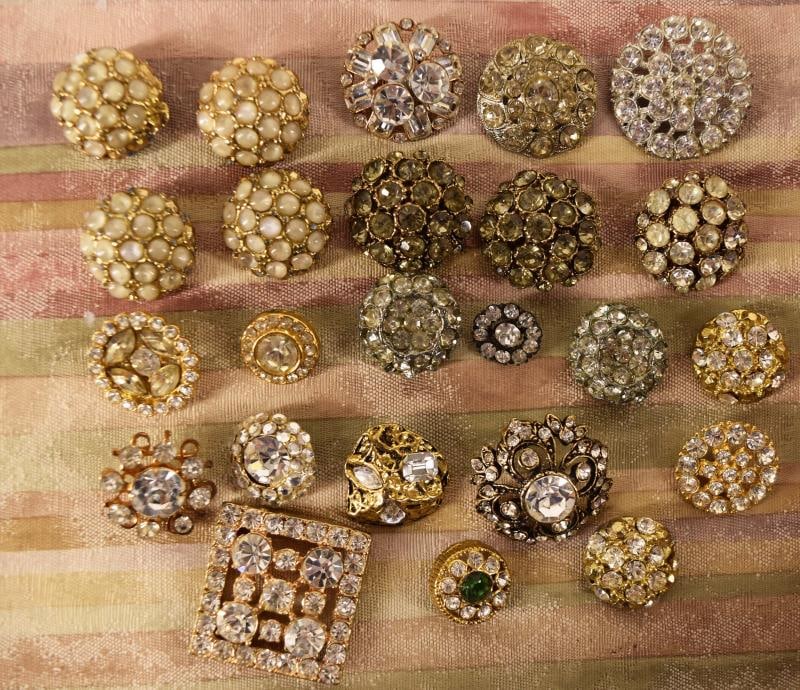 Group Of Rhinestone & Paste Buttons (1 of 4)