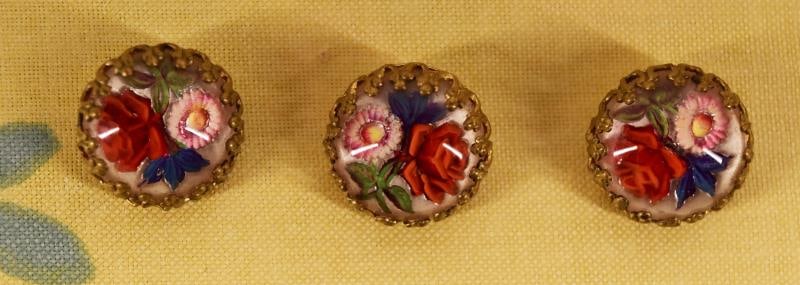 Matching Set Of Three 2 Piece Set In Metal Buttons (1 of 3)