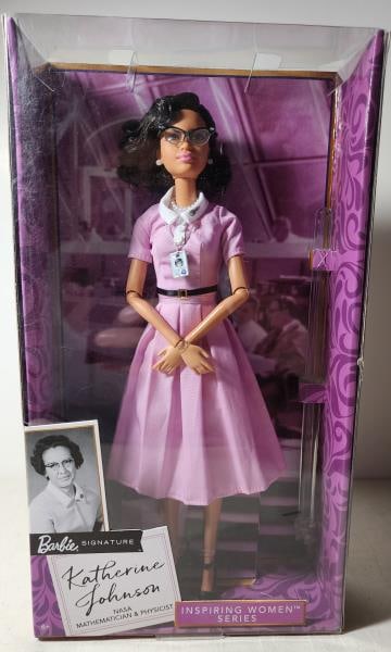 Barbie Inspiring Women Katherine Johnson Doll: Featuring The Barbie Inspiring Women Katherine Johnson Nasa Mathematician & Physicist Doll, In Original Box.