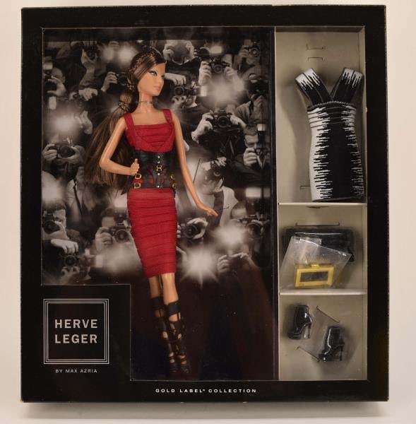 Herve Leger Barbie By Max Azria: Featuring Herve Leger Barbie By Max Azria - Gold Label W/ No More Than 9,200 Worldwide. Barbie's Red Dress. In Original Box With Tags.