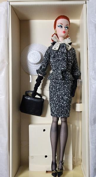 Barbie Fashion Model Black & White Tweed Suit Doll (1 of 12)