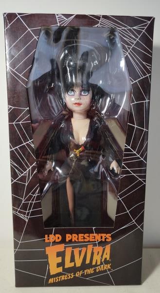 Living Dead Dolls Elvira Mistress Of The Dark Doll: Featuring The Living Dead Dolls Elvira Mistress Of The Dark 10" Doll, In The Original Box.