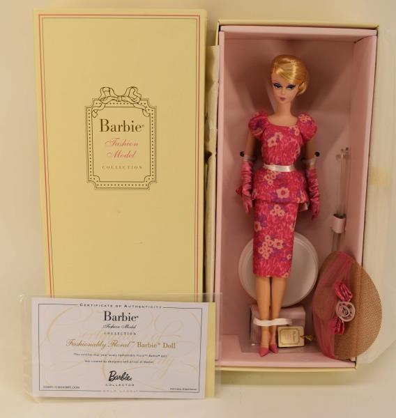 Barbie Fashion Model Fashionably Floral Dress: Featuring The Barbie Fashionably Floral Dress Fashion Model Gold Label Collection. Genuine Silkstone Body Doll In The Original Box With Coa.