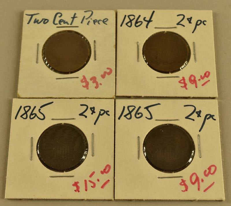 1865 U S 2 Cent Coins (1 of 2)