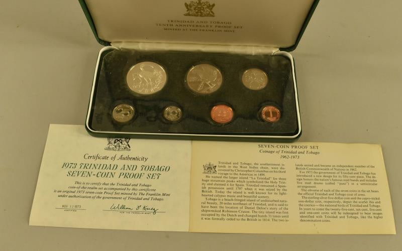 1973 Franklin Mint Trinidad & Tobago Coin Set (1 of 3)