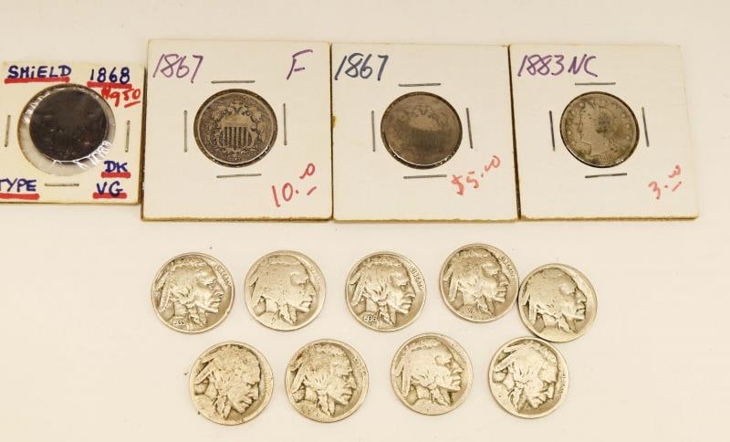 Shield, Liberty Head And Buffalo Nickels (1 of 7)