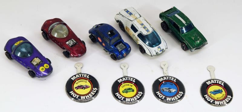 1965 & 67 Hot Wheels Red Line Cars And Pins (1 of 6)