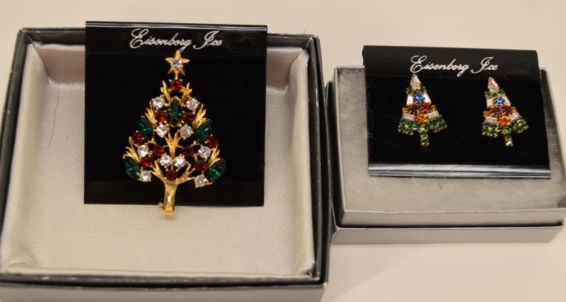 Eisenberg Christmas Pin And Earrings (1 of 4)