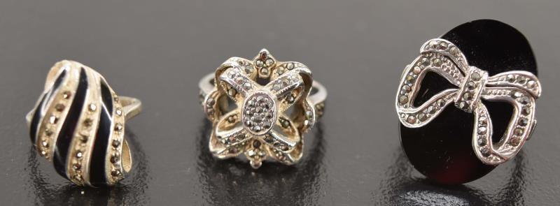 Sterling Silver & Marcasite Rings (1 of 1)