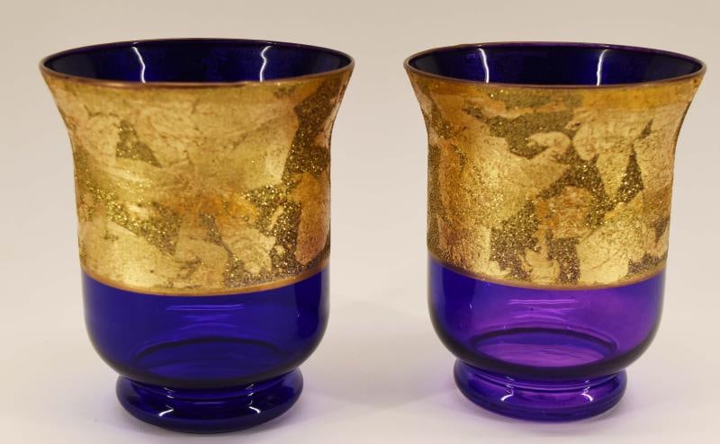 Pair Of Amethyst & Gold Gilt Vases (1 of 3)