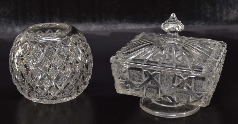 Eapg Uranium Glass Covered Candy & Rose Bowl (1 of 11)