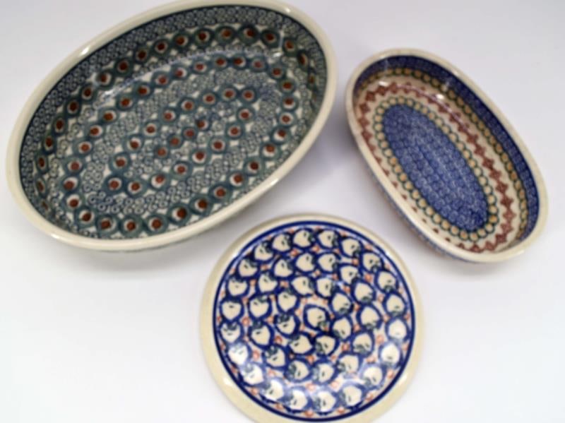 Polish Pottery Unikat Boleslawiec Bowls & Trivet (1 of 7)