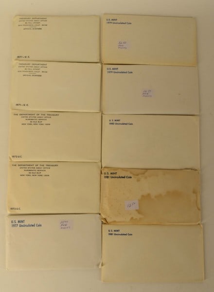 1971-1981 U. S. Mint Uncirculated P & D Coin Sets (1 of 18)
