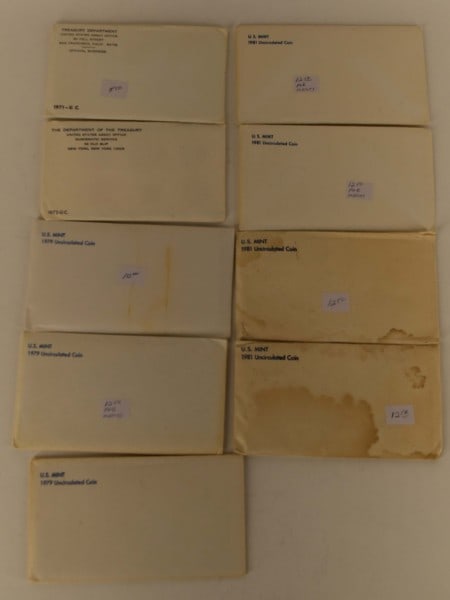 1971-1981 U. S. Mint Uncirculated P & D Coin Sets (1 of 16)