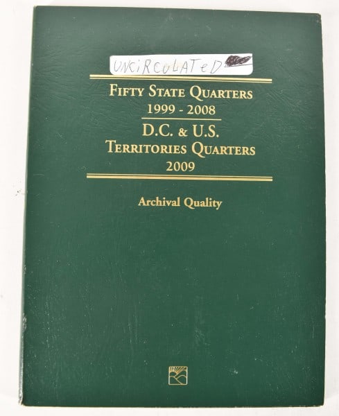 Fifty State Quarters 1999-2008 Littleton Coin Book: Featuring The Fifty State Quarters 1999-2008 Littleton Custom Coin Album With 58 Coins From All 50 States And Territories. All But Two Are Uncirculated.