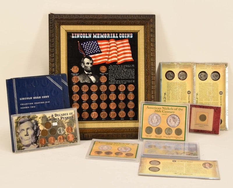 Collection Of Lincoln Head Pennies & Nickel (1 of 7)