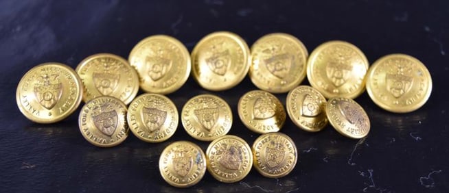 Group Of Valley Forge Military Academy Buttons