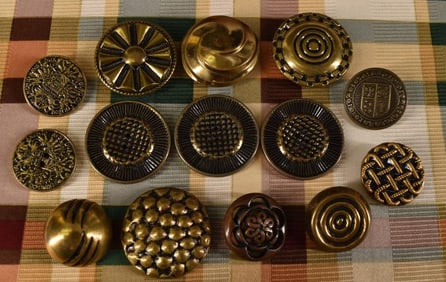 Fourteen Metal Buttons