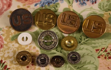 Vintage Equipment Military Buttons